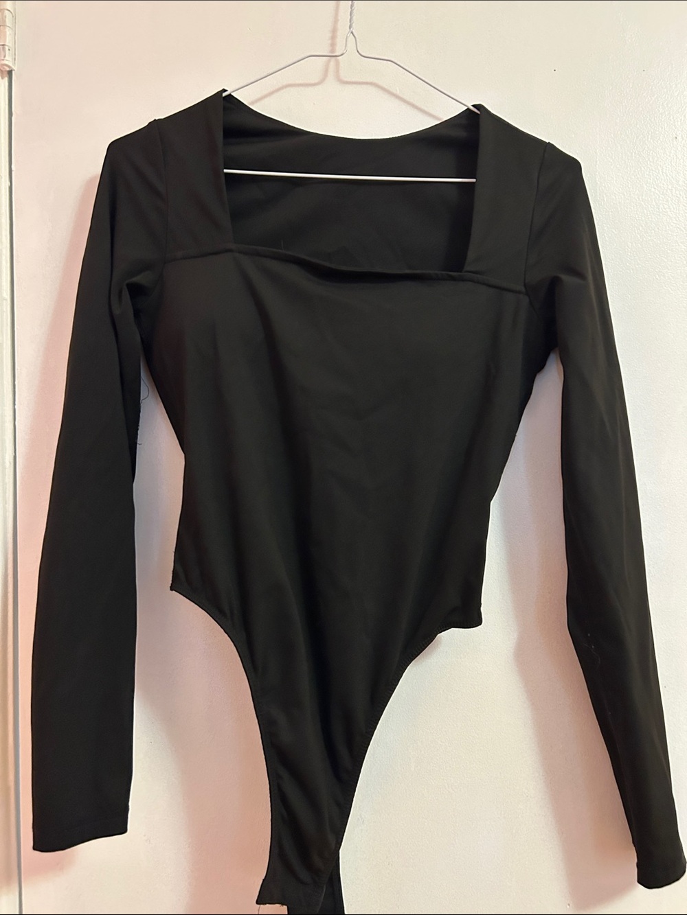 Black Long Sleeve One-Piece Bodysuit